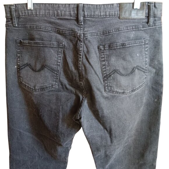 Y2K Vtg Mens Urban Star Distressed Charcoal Gray Denim Stretch Jeans 38x32 - Picture 3 of 7